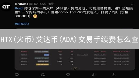 HTX(火币)艾达币(ADA)交易手续费怎么查？避坑指南！